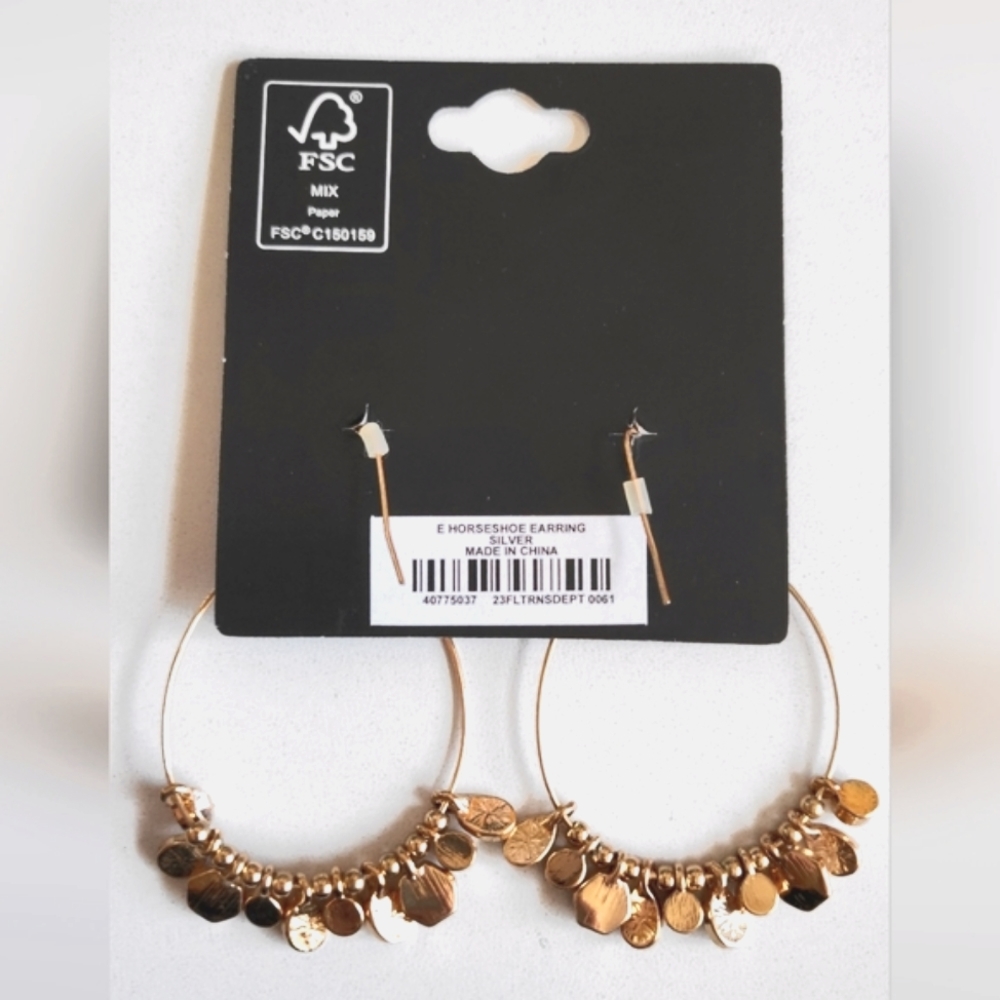 Horseshoe drop Earrings - Picture 2 of 3